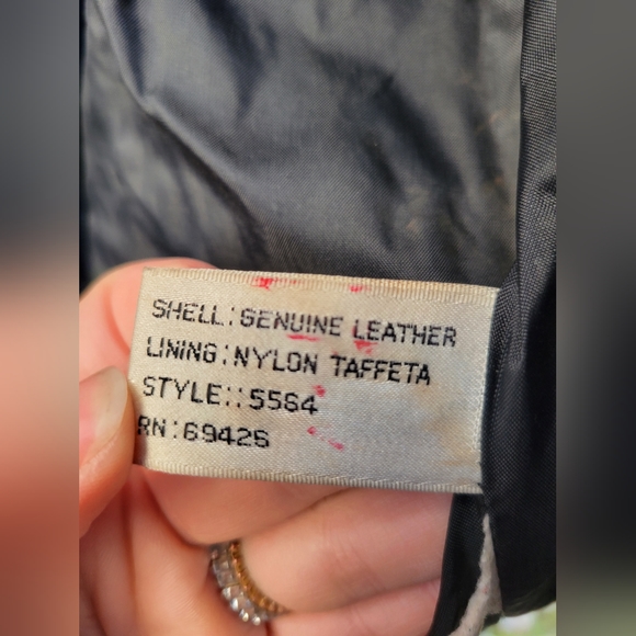 Vintage black leather fringe riding jacket coat Open Road size 34 - Picture 12 of 16